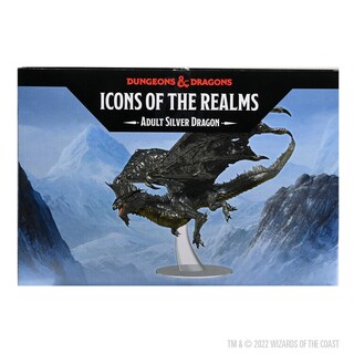 Foto 3 | Figura Wizkids D&d Icons Of The Realms Silver Dragon Adult - Venta Internacional