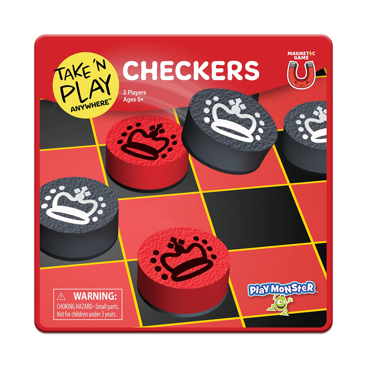 Foto 2 pulgar | Juego de Viaje Magnético Playmonster Take 'n Play Anywhere Checkers - Venta Internacional