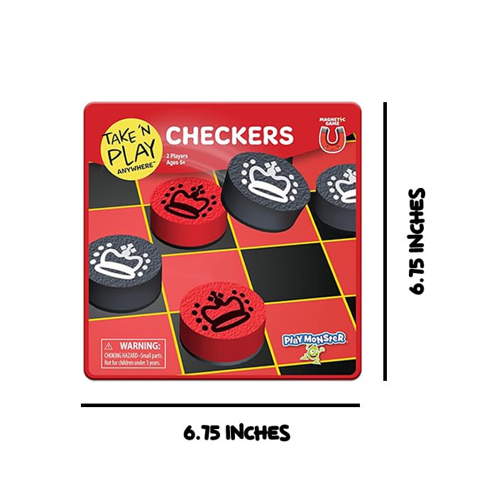 Foto 3 pulgar | Juego de Viaje Magnético Playmonster Take 'n Play Anywhere Checkers - Venta Internacional