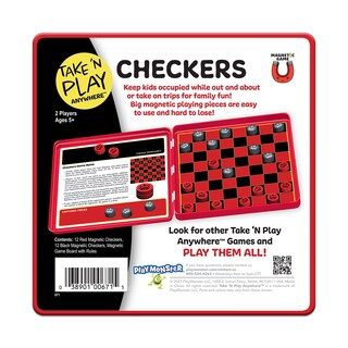 Foto 4 | Juego de Viaje Magnético Playmonster Take 'n Play Anywhere Checkers - Venta Internacional