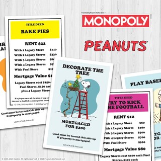 Foto 6 | Juego de Mesa Monopoly Peanuts Snoopy Sled - Edición Coleccionista