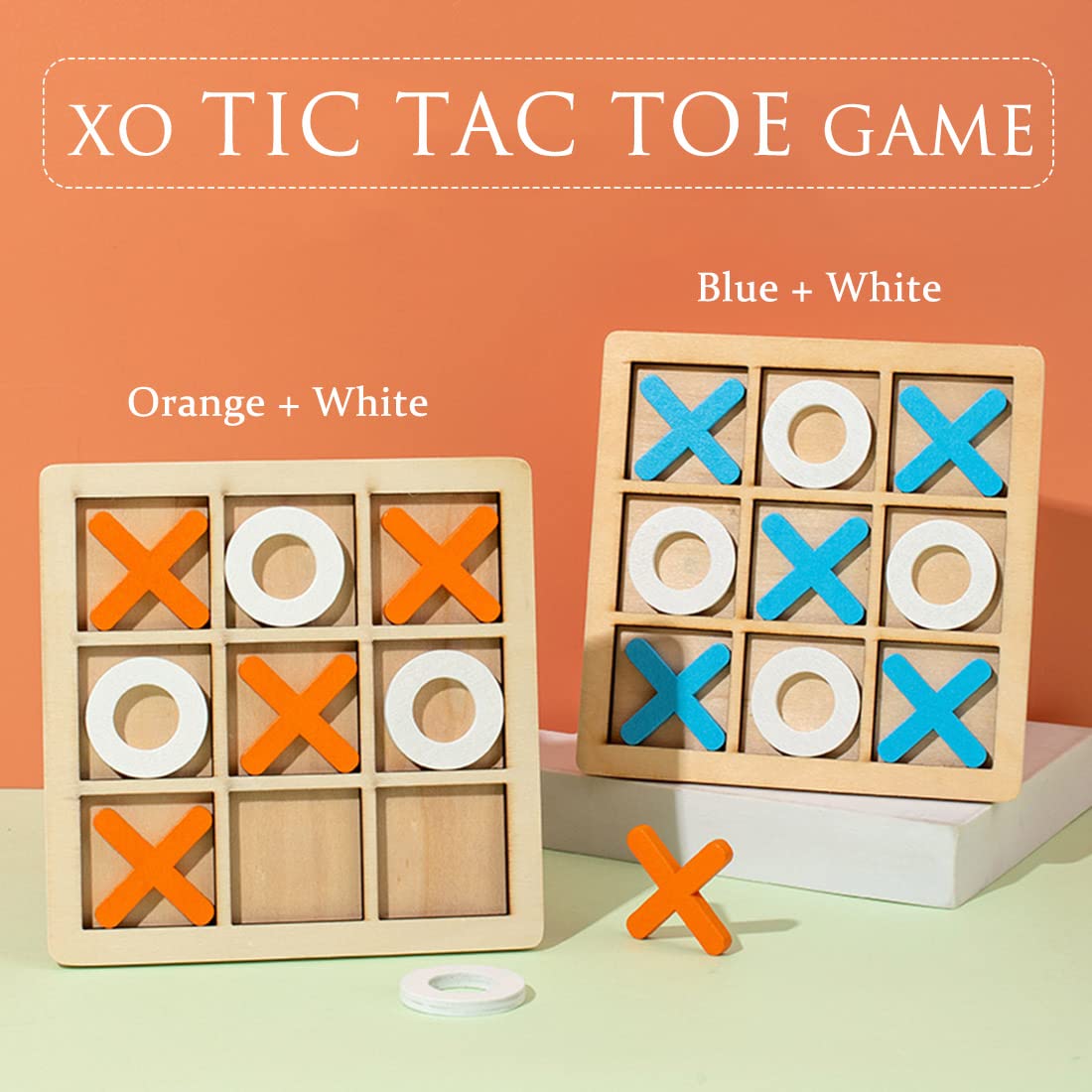 Foto 3 pulgar | Juego de Mesa Tic Tac Toe XO de Madera para Fiestas Familiares - Venta Internacional
