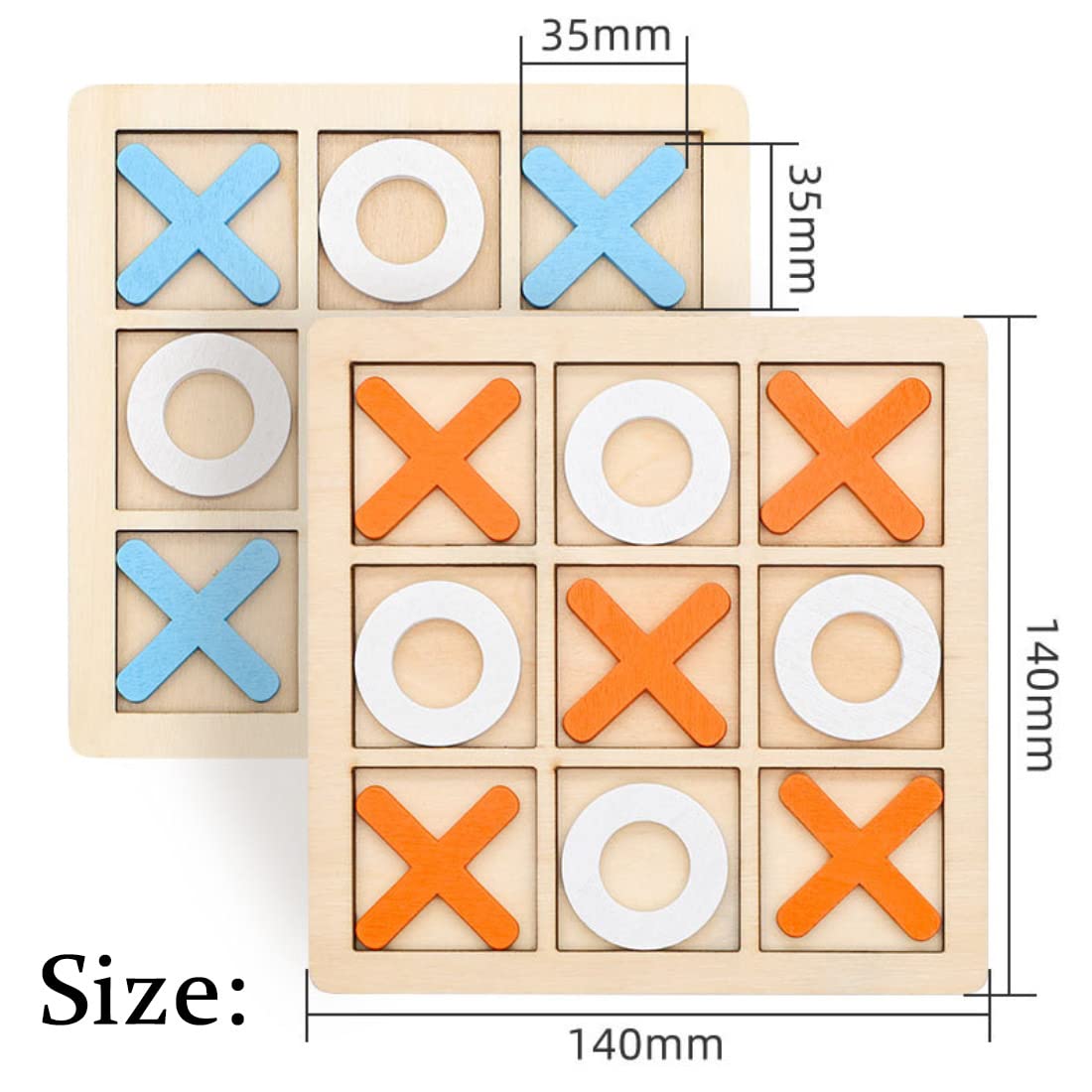 Foto 5 pulgar | Juego de Mesa Tic Tac Toe XO de Madera para Fiestas Familiares - Venta Internacional