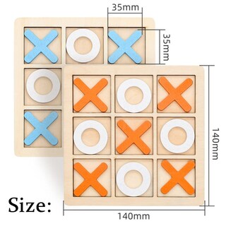 Foto 4 | Juego de Mesa Tic Tac Toe XO de Madera para Fiestas Familiares - Venta Internacional
