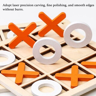 Foto 6 | Juego de Mesa Tic Tac Toe XO de Madera para Fiestas Familiares - Venta Internacional