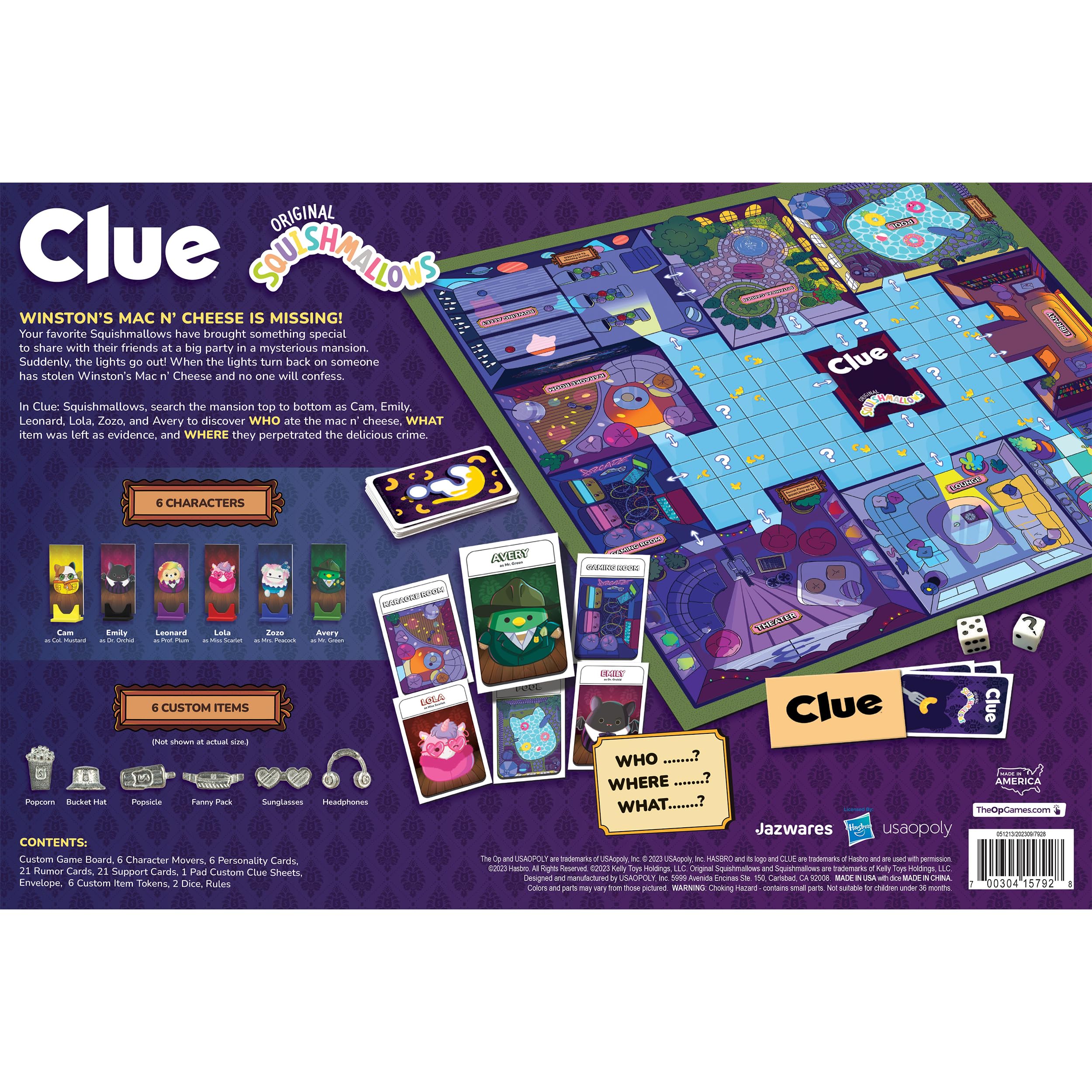 Foto 8 pulgar | Juego de Mesa Usapoly Clue: Squishmallows- Venta Internacional