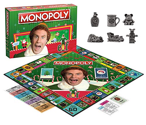 Foto 3 pulgar | Juego de Mesa Usaopoly Monopoly Elf Christmas Film - Venta Internacional