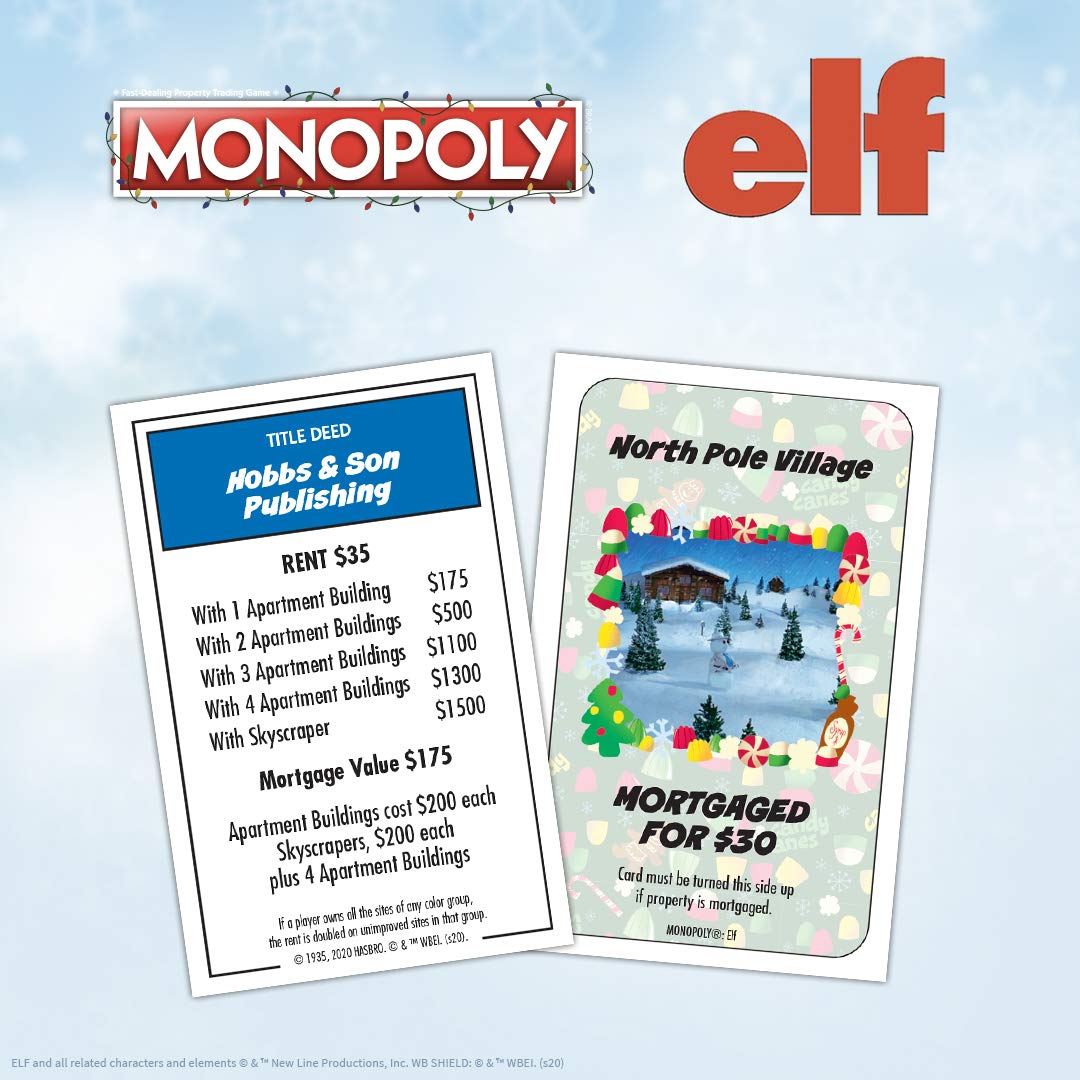 Foto 6 pulgar | Juego de Mesa Usaopoly Monopoly Elf Christmas Film - Venta Internacional