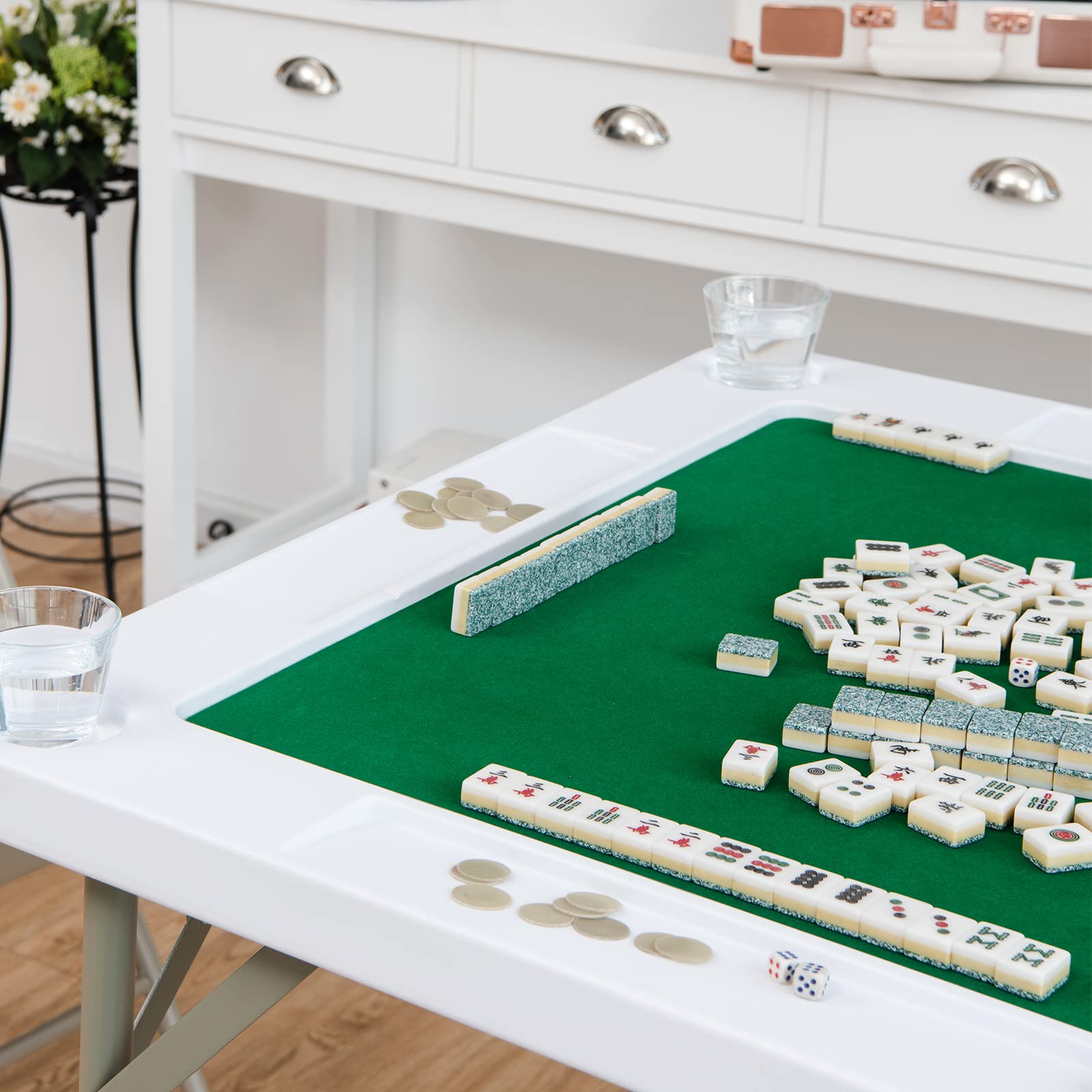 Foto 4 pulgar | Mesa Mahjong Plegable Gotoplay con Tablero de Pvc Verde - Venta Internacional
