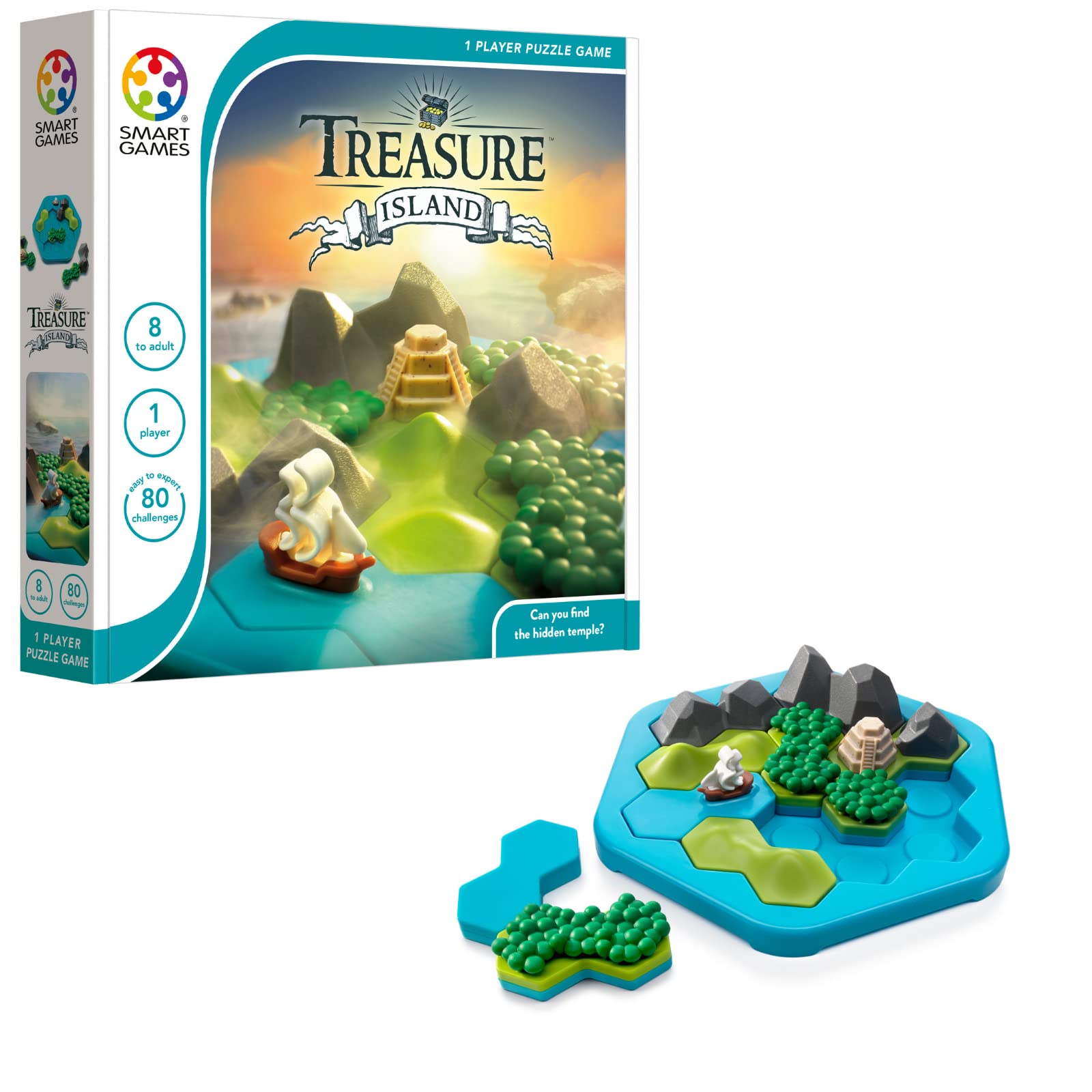 Juego De Deducción Smartgames Treasure Island Para Mayores De 8 Años Con 80 Chal - Venta Internacional.