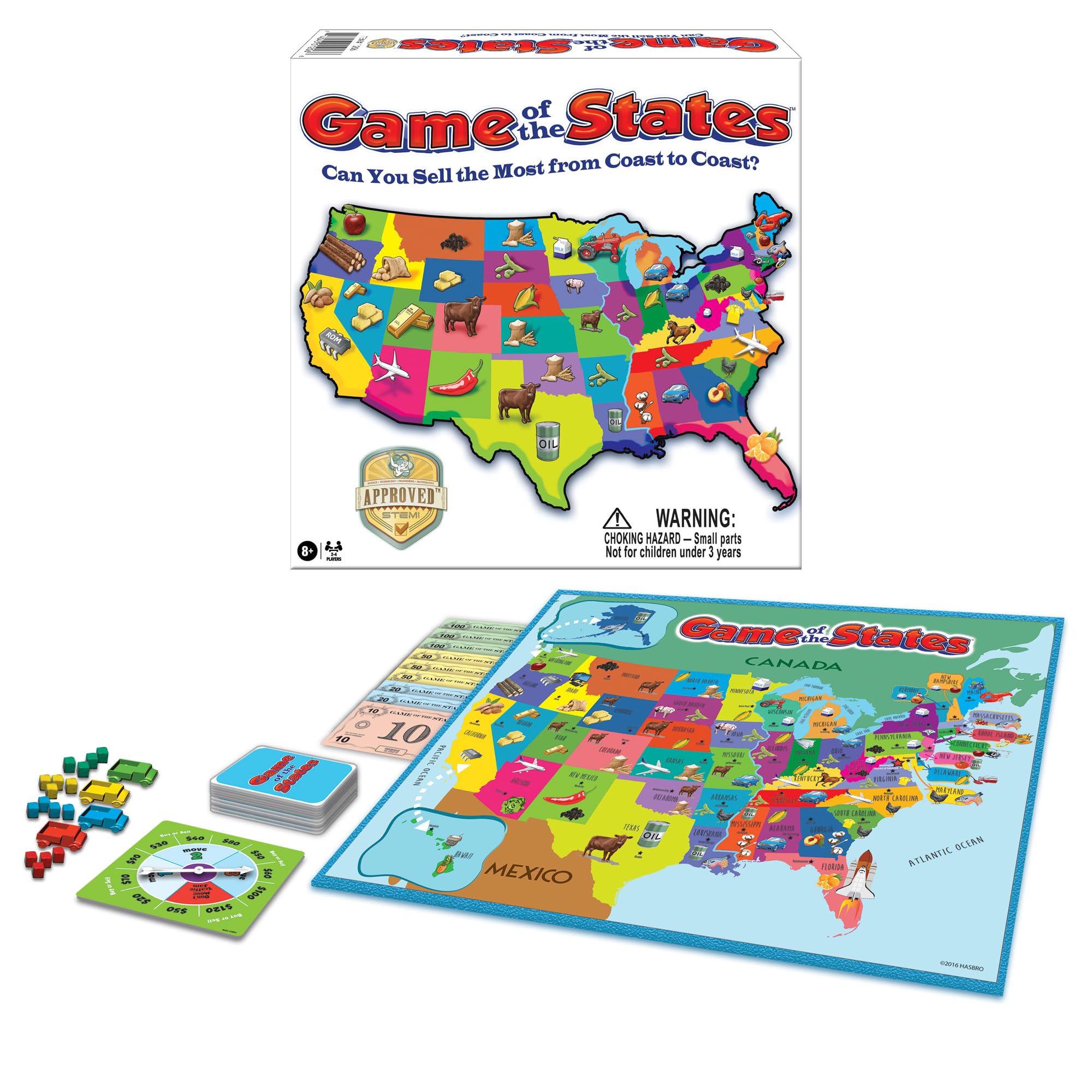 Foto 2 pulgar | Juego de Mesa Winning Moves Game Of The States - Venta Internacional