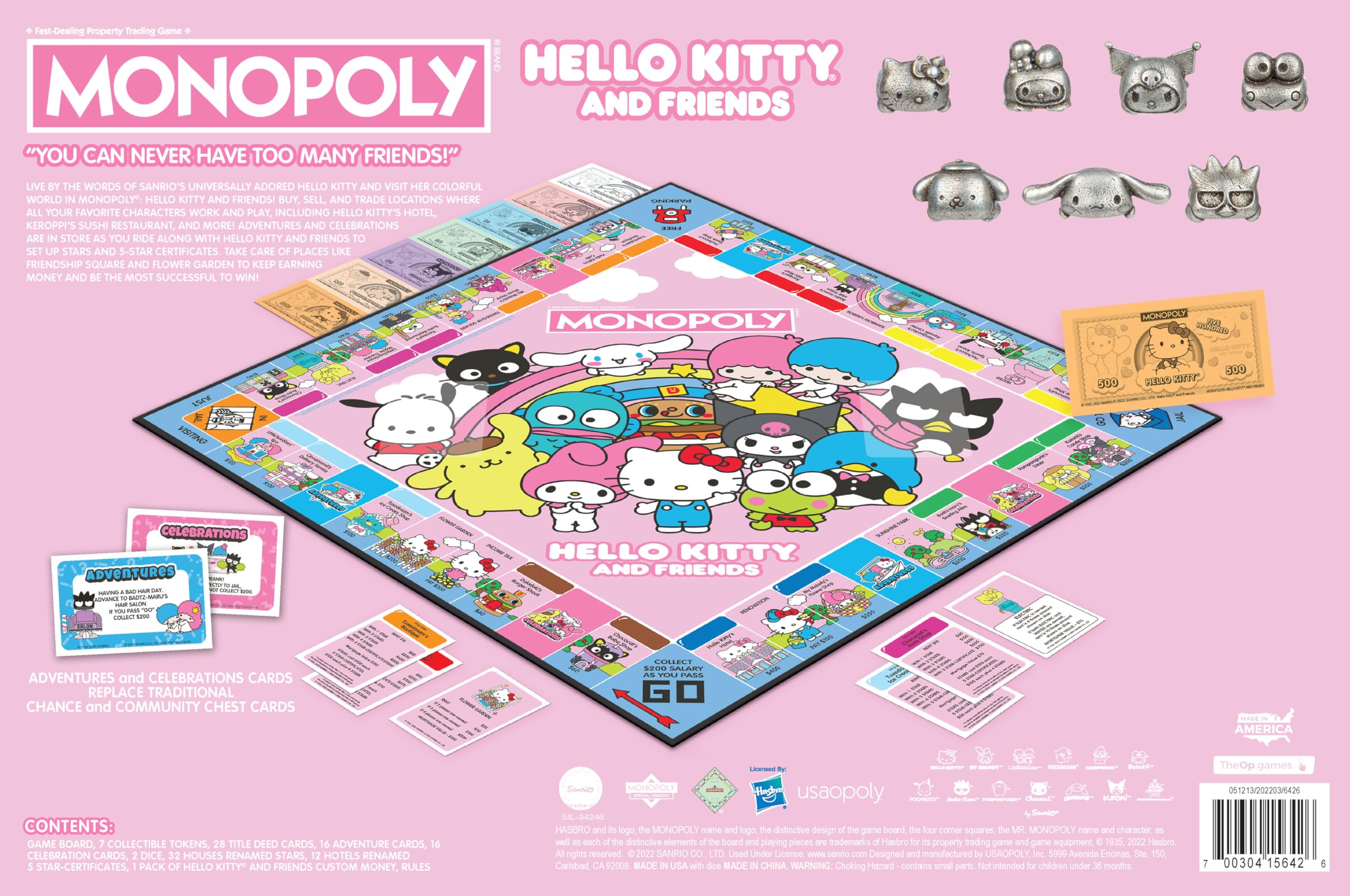 Foto 7 | Juego de Mesa Monopoly Hello Kitty & Friends - Venta Internacional