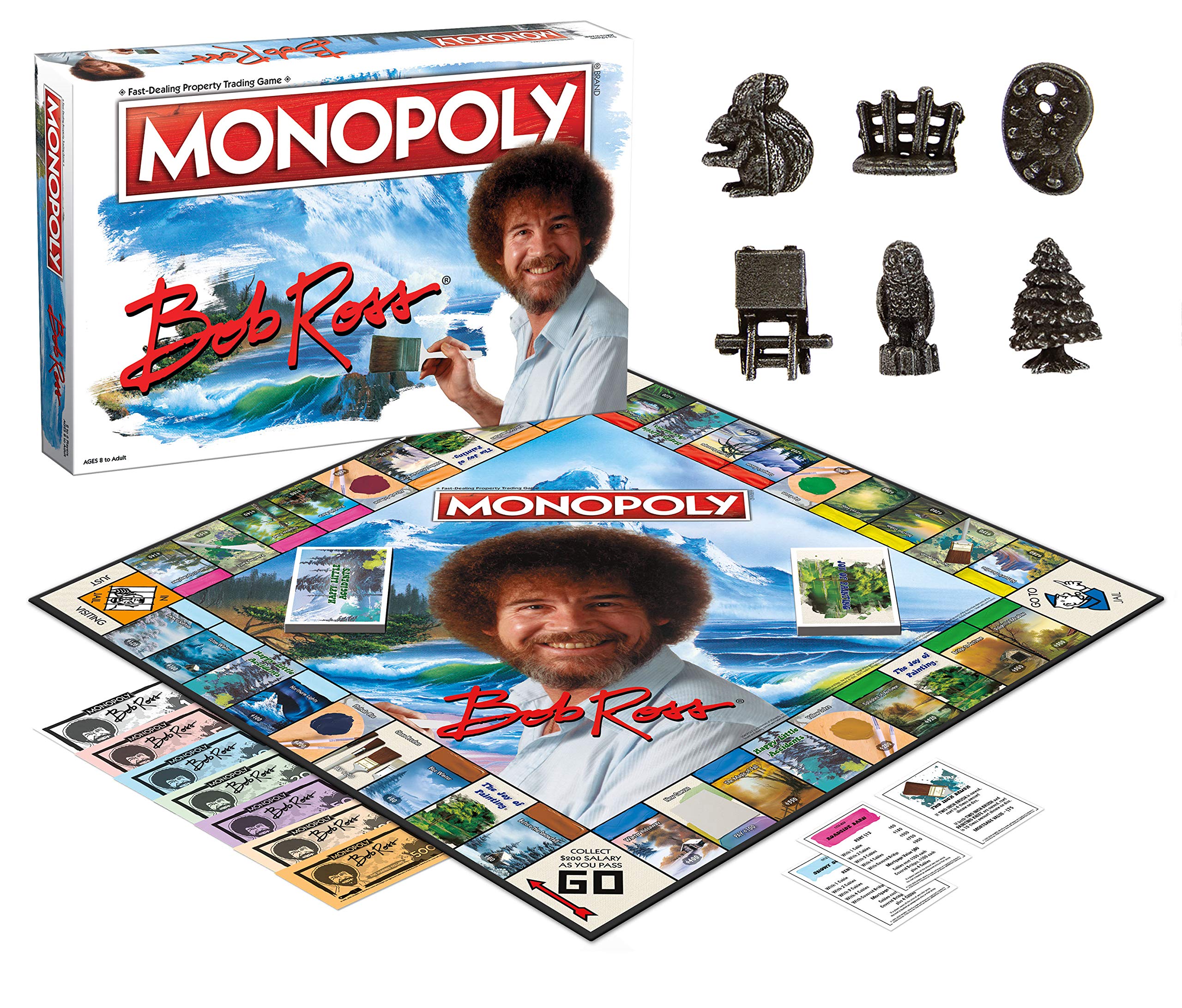 Foto 3 pulgar | Juego de Monopoly Usapoly Edición Bob Ross con 6 Fichas - Venta Internacional