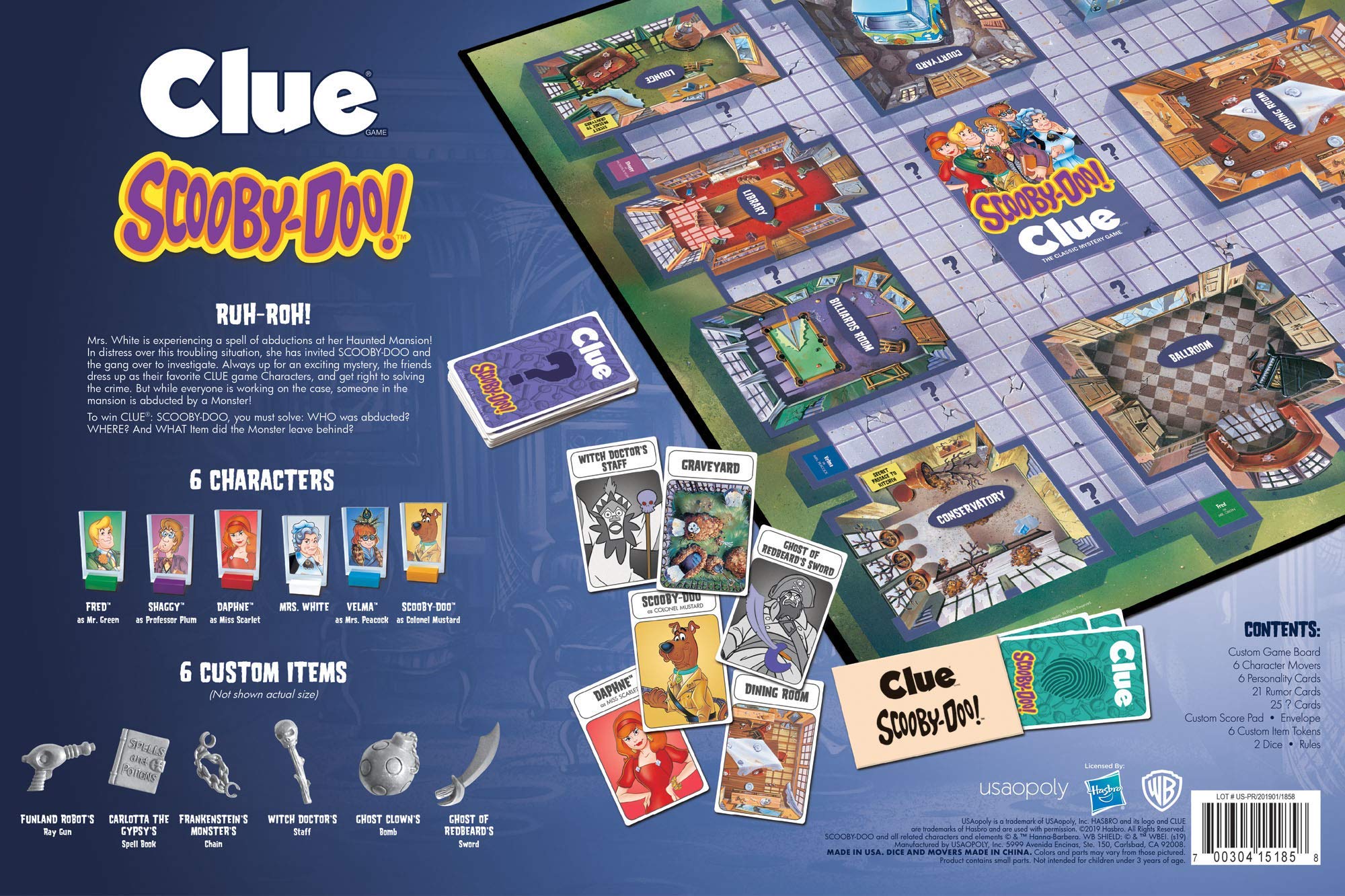 Foto 4 pulgar | Juego de Mesa Usapoly Clue Scooby Doo - Venta Internacional