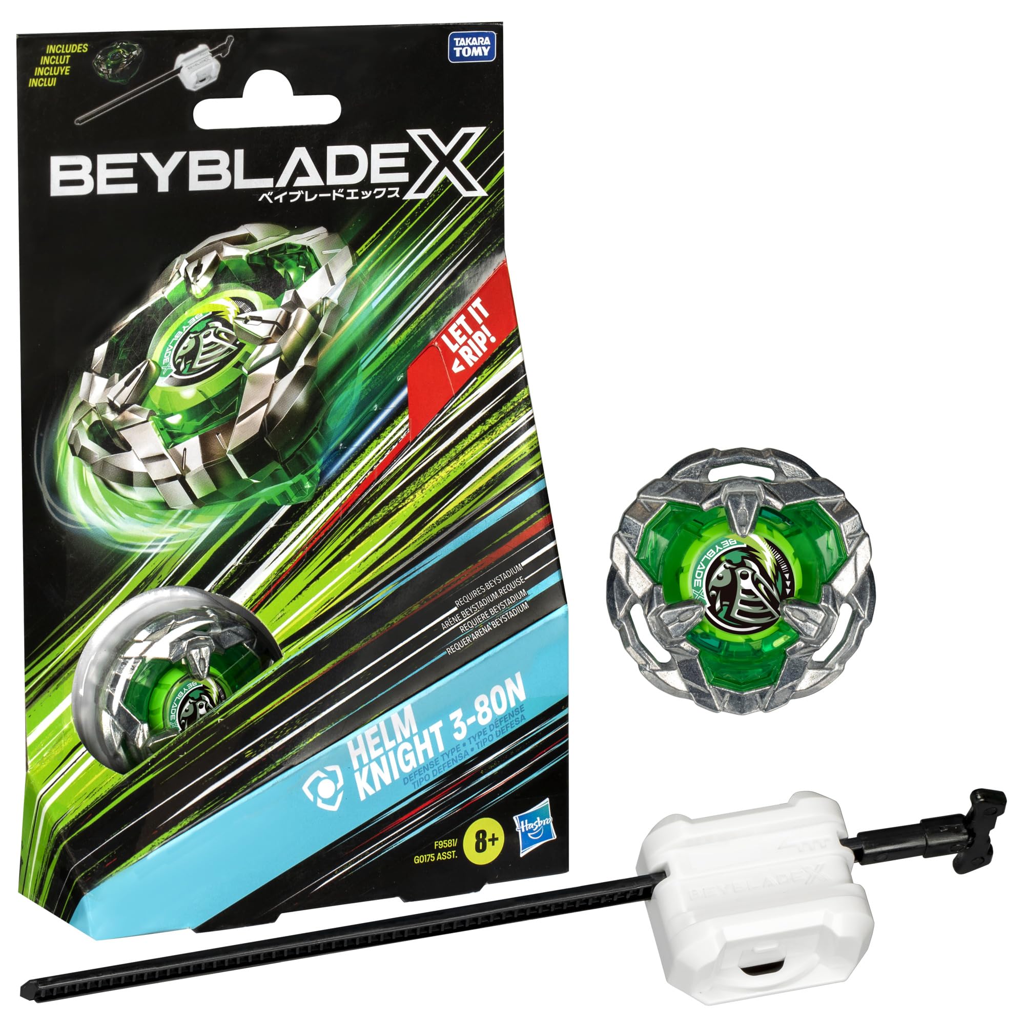 Foto 2 pulgar | Set de Paquete de Inicio Beyblade X Helm Knight 3-80n con Lanzador - Venta Internacional