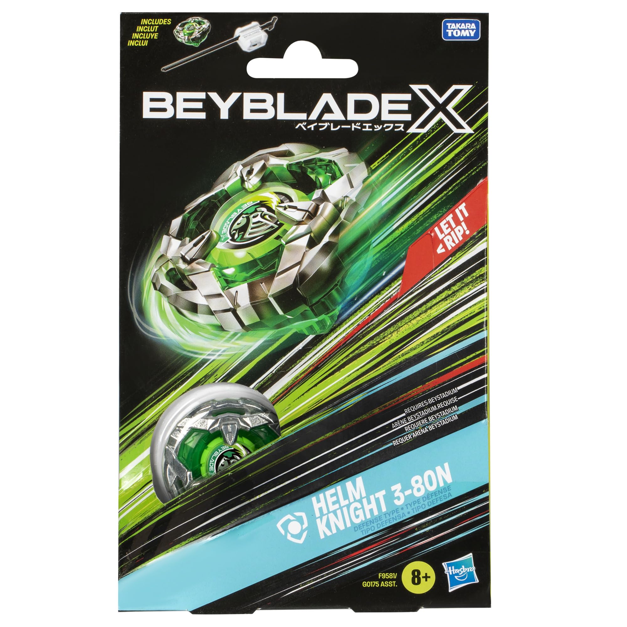 Foto 5 pulgar | Set de Paquete de Inicio Beyblade X Helm Knight 3-80n con Lanzador - Venta Internacional