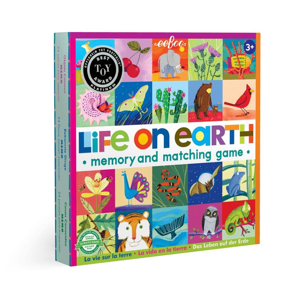 Foto 2 pulgar | Juego De Memoria Y Combinación Eeboo Life On Earth 24 Pairs 3+ - Venta Internacional