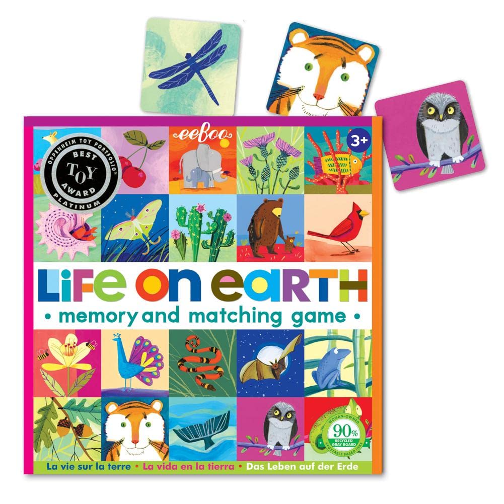 Foto 4 pulgar | Juego De Memoria Y Combinación Eeboo Life On Earth 24 Pairs 3+ - Venta Internacional