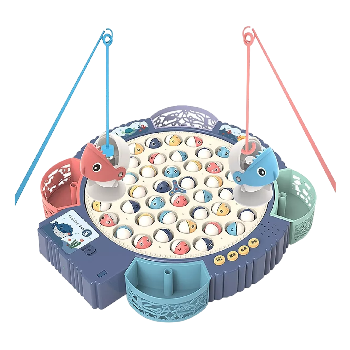 Juguetes de Pesca con Música 55 Magnetic Peces Azul para Bebés