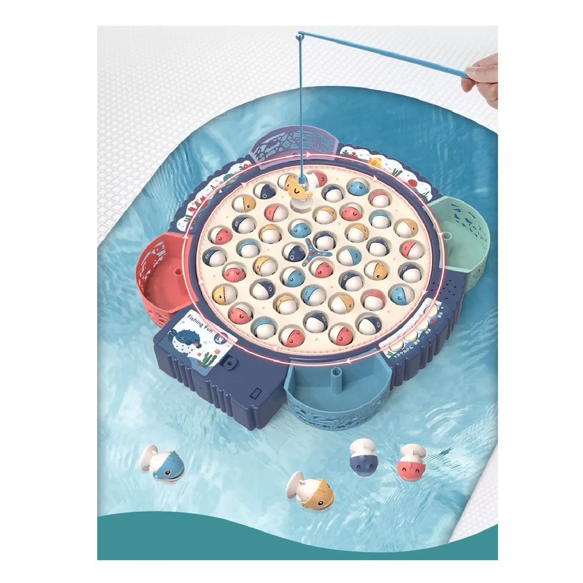 Foto 4 | Juguetes de Pesca con Música 55 Magnetic Peces Azul para Bebés