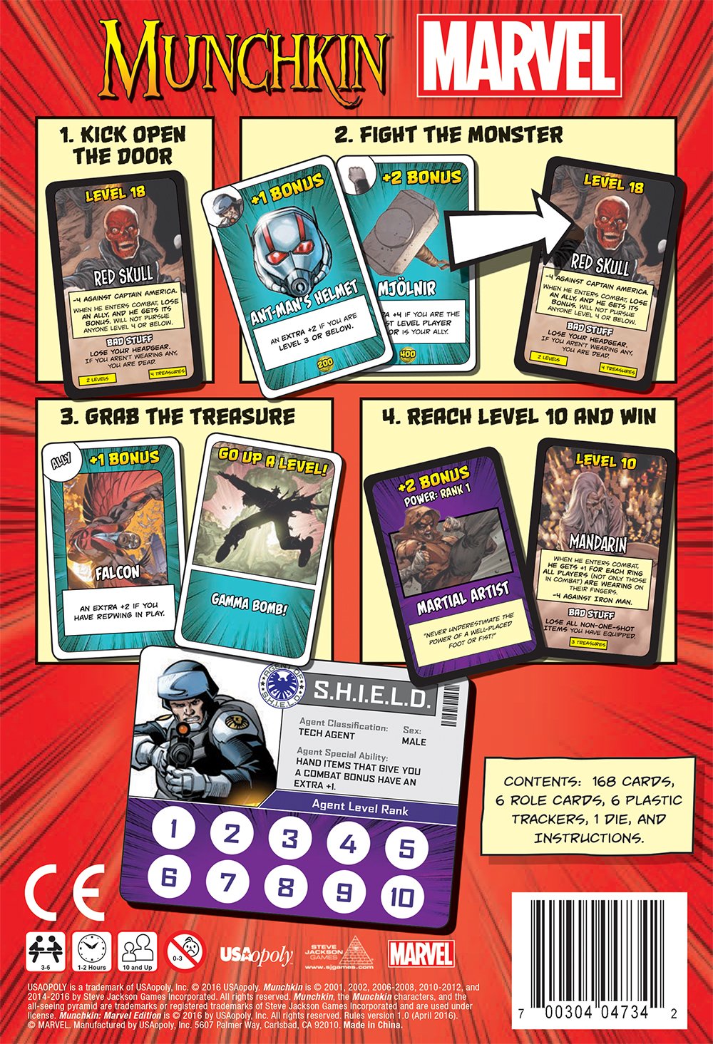 Foto 4 pulgar | Juego de Cartas Usapoly Munchkin Marvel Edition- Venta Internacional