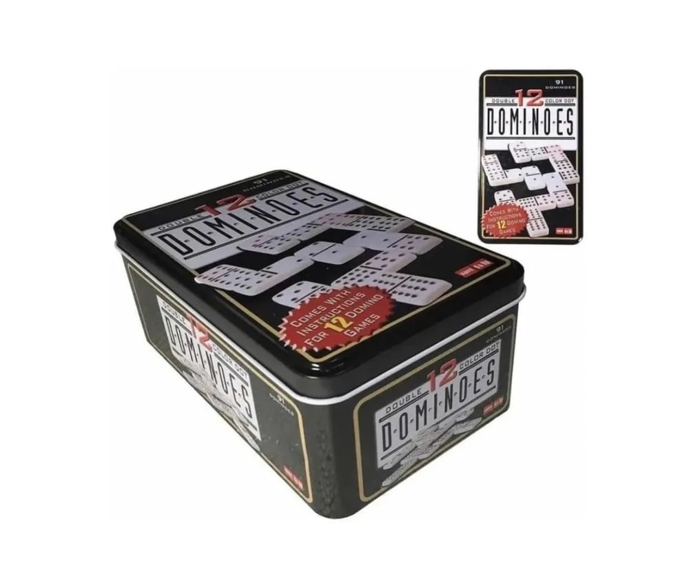Foto 3 pulgar | Domino Game Chancho 12 Con 91 Piezas En Caja De Metal - Venta Internacional