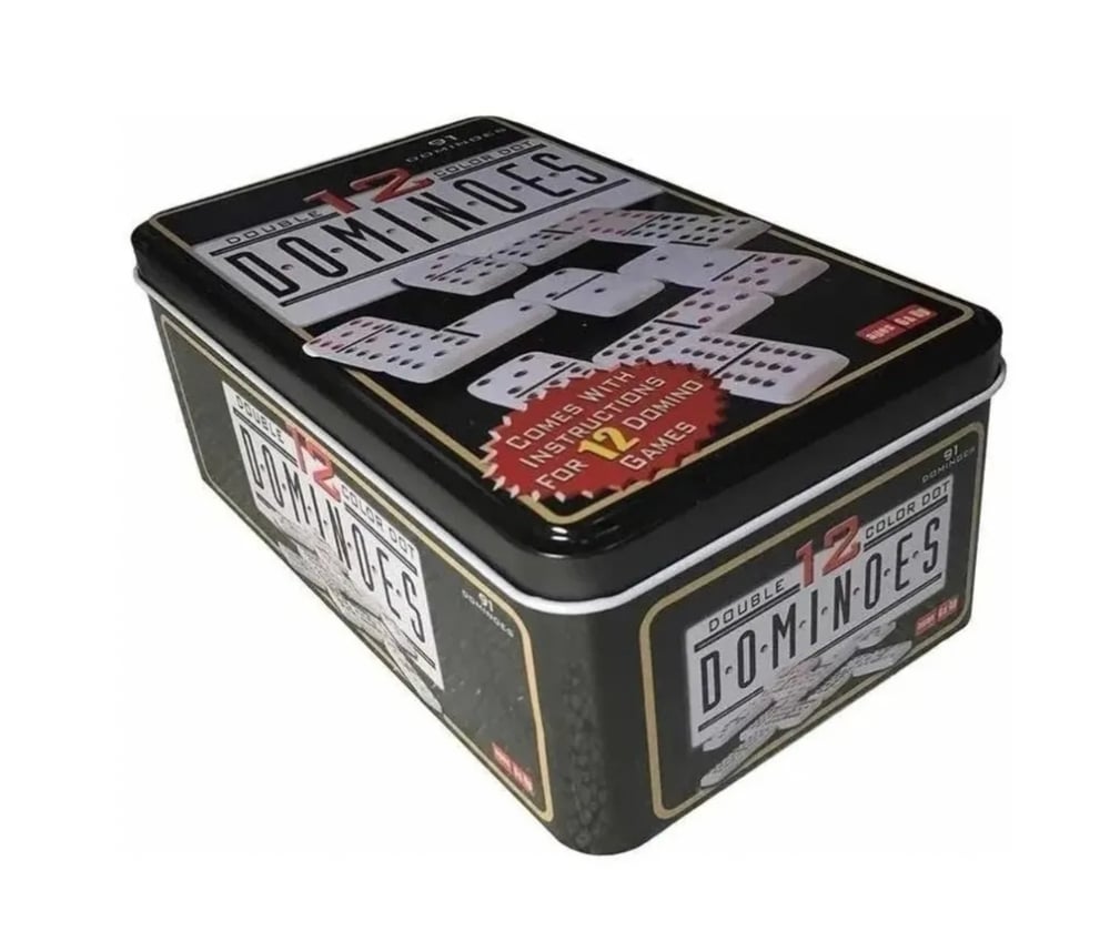 Foto 5 pulgar | Domino Game Chancho 12 Con 91 Piezas En Caja De Metal - Venta Internacional