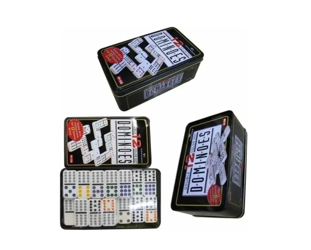 Foto 6 pulgar | Domino Game Chancho 12 Con 91 Piezas En Caja De Metal - Venta Internacional