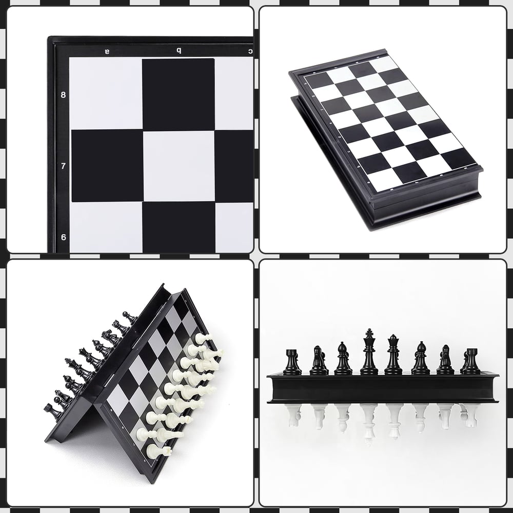 Foto 3 pulgar | Tablero Magnético Plegable para Juego de Ajedrez 32 x 32 cm - Venta Internacional