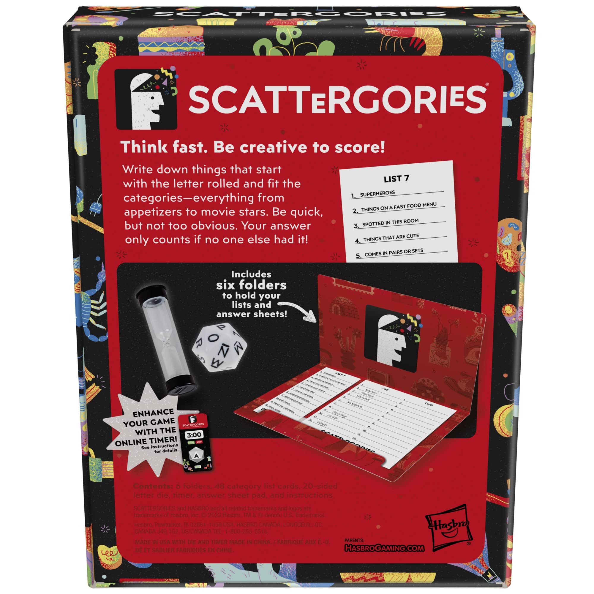 Foto 3 pulgar | Juego de Mesa Hasbro Gaming Scattergories Classic Adults 13+ - Venta Internacional