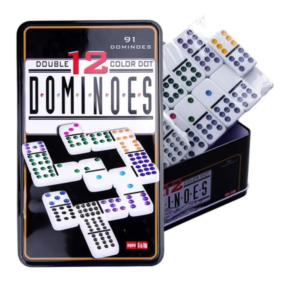 Foto 3 pulgar | Juego De Mesa Domino Game Double 12 Dominoes, 91 Piezas - Venta Internacional.