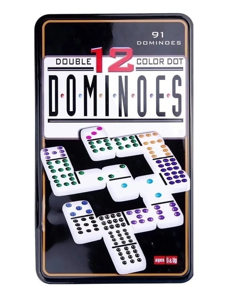 Foto 4 pulgar | Juego De Mesa Domino Game Double 12 Dominoes, 91 Piezas - Venta Internacional.