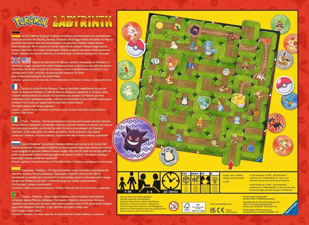 Foto 3 pulgar | Juego de Mesa Ravensburger Pokémon Labyrinth Age 7+ | 2-4 Jugadores - Venta Internacional