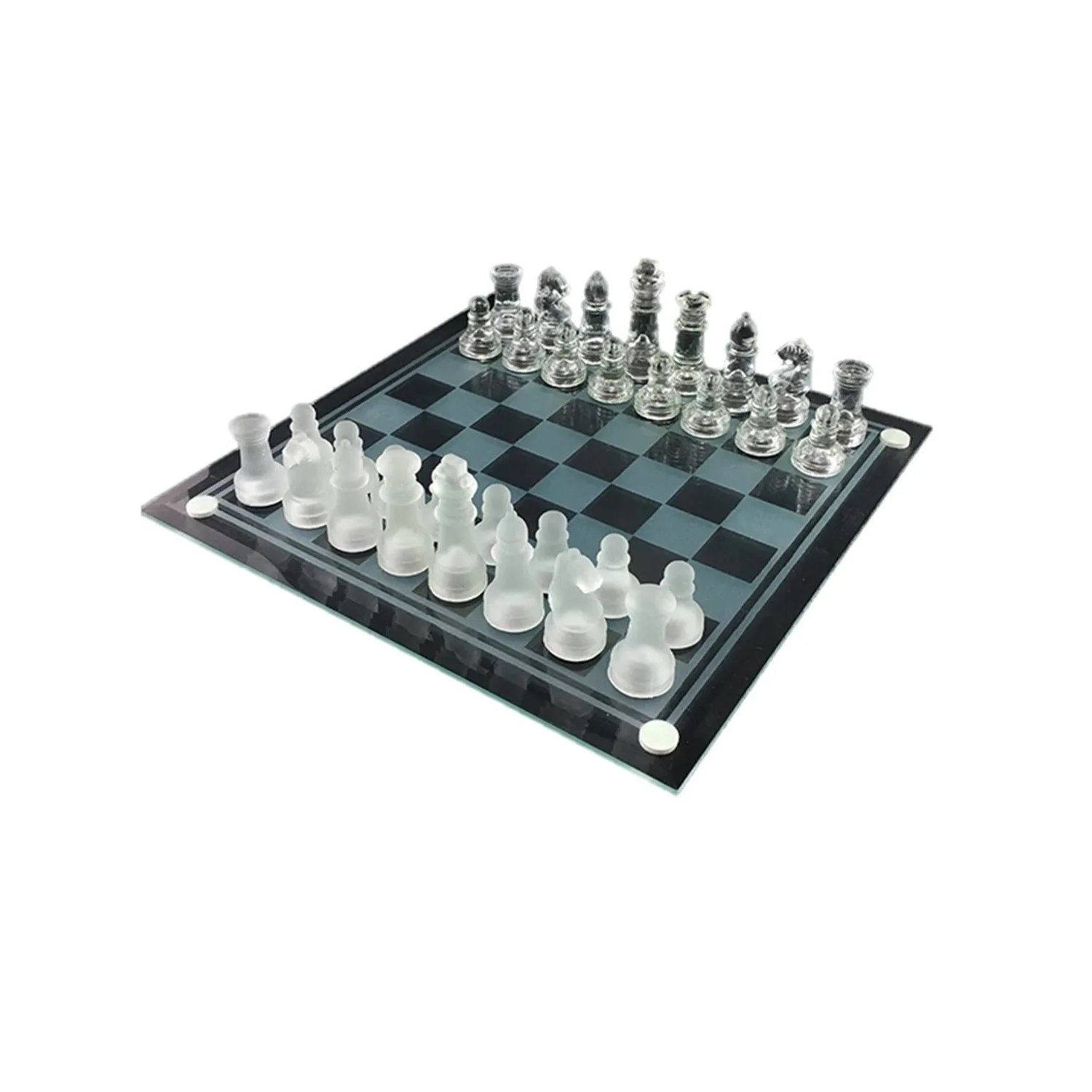Foto 2 pulgar | Tablero de Ajedrez de Vidrio de 35 cm con 32 Piezas - Venta Internacional.