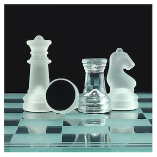Foto 3 | Tablero de Ajedrez de Vidrio de 35 cm con 32 Piezas - Venta Internacional.
