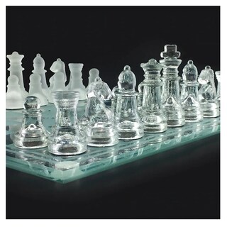 Foto 4 | Tablero de Ajedrez de Vidrio de 35 cm con 32 Piezas - Venta Internacional.