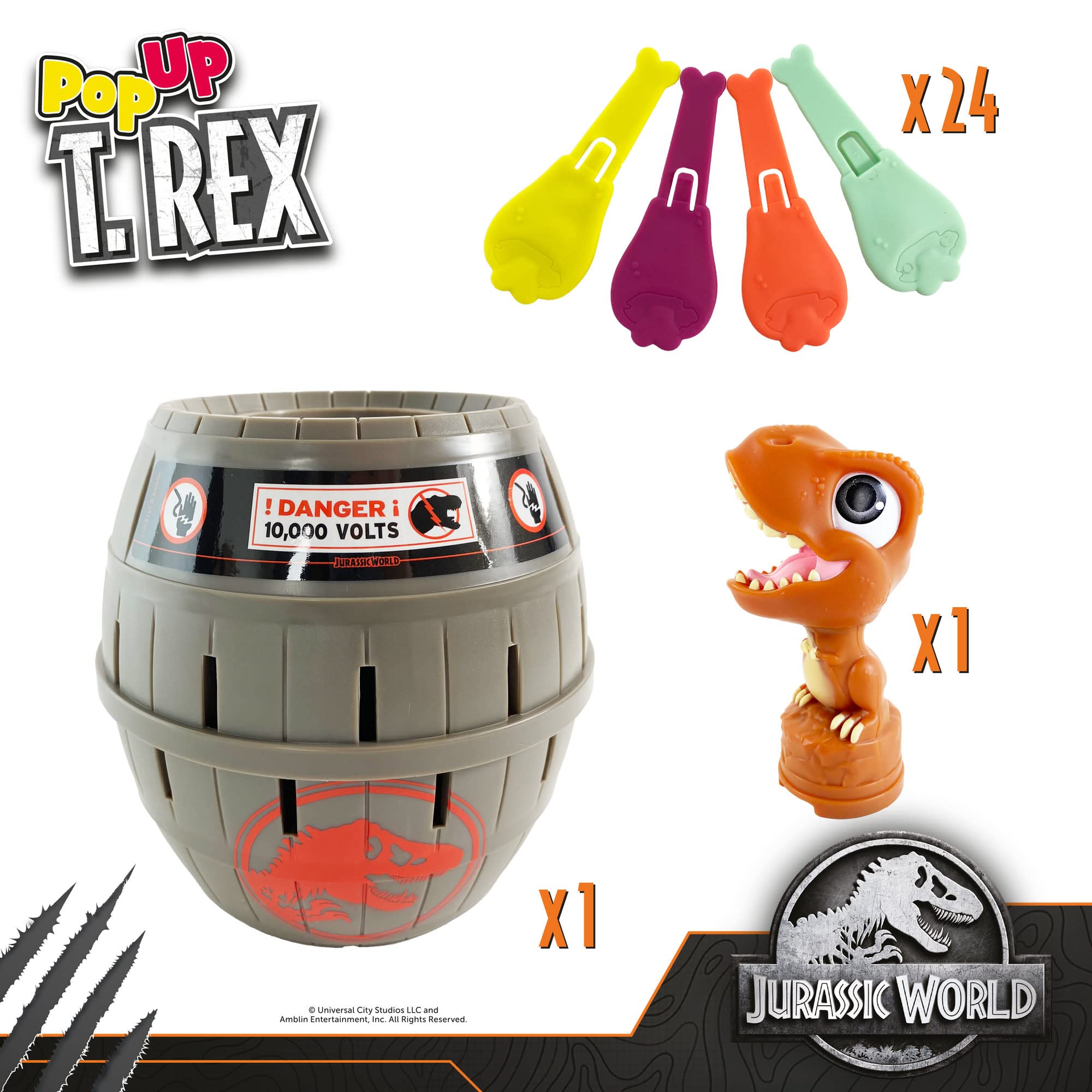 Foto 7 pulgar | Juego de Dinosaurios Tomy Games Jurassic World Pop Up T-rex  - Venta Internacional