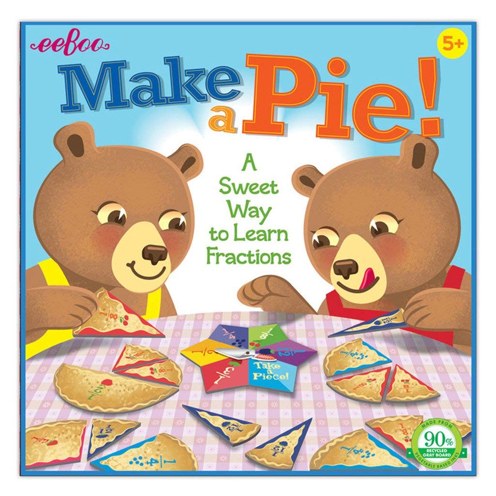 Foto 2 pulgar | Juego De Mesa Eeboo Make A Pie Learn Fractions 5+ Years - Venta Internacional.