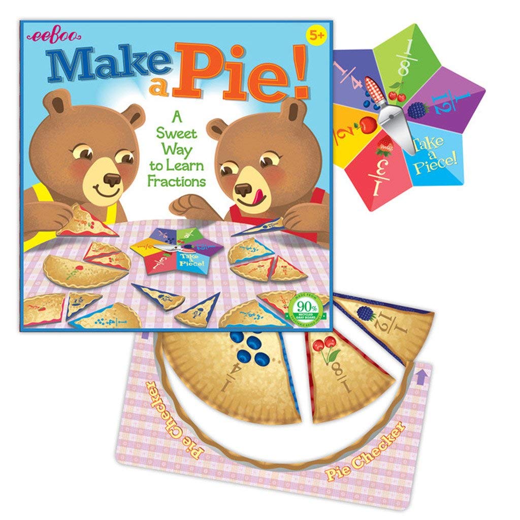 Foto 3 pulgar | Juego De Mesa Eeboo Make A Pie Learn Fractions 5+ Years - Venta Internacional.