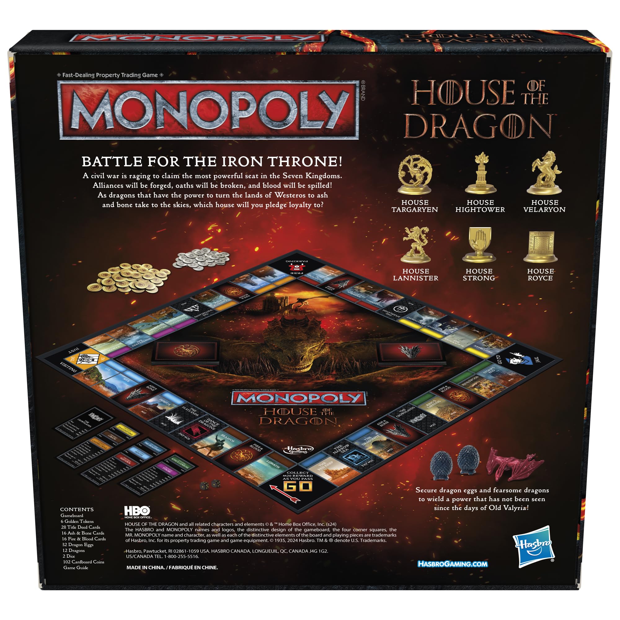 Foto 2 | Juego de Mesa Monopoly House Of The Dragon Edition +17 Años - Venta Internacional