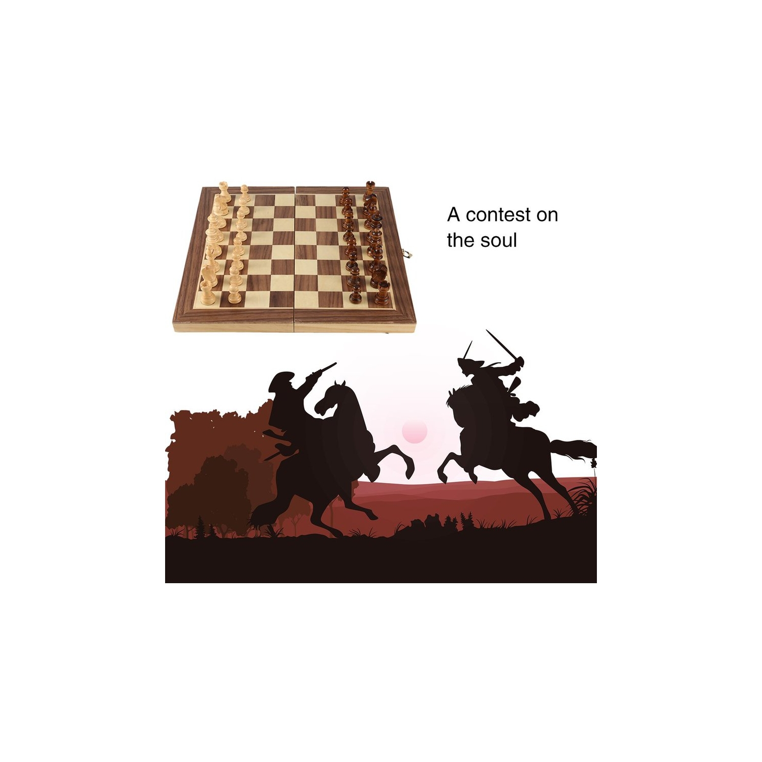 Foto 2 pulgar | Tabla Plegable Chess International Chess de Madera - Venta Internacional