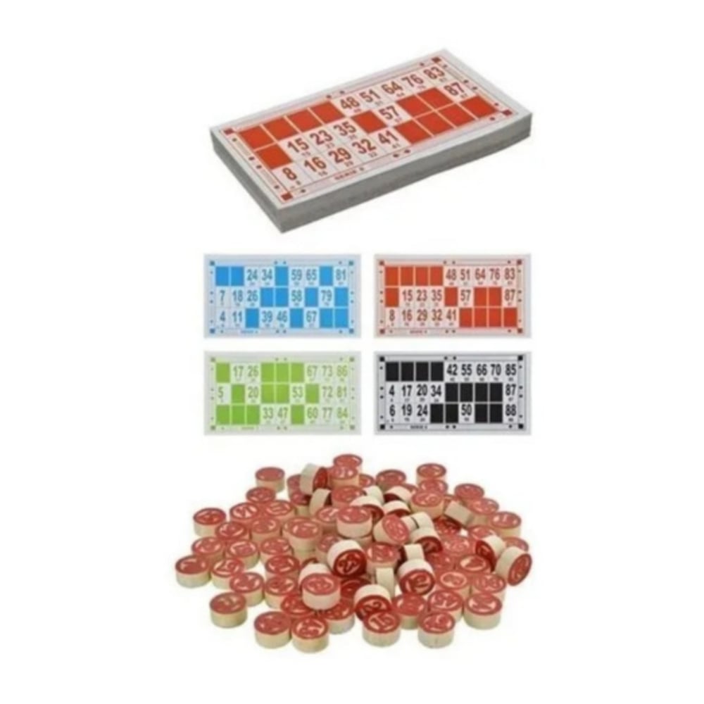 Foto 4 pulgar | Juego De Bingo Lotto En Caja Con 48 Tarjetas Diferentes - Venta Internacional.