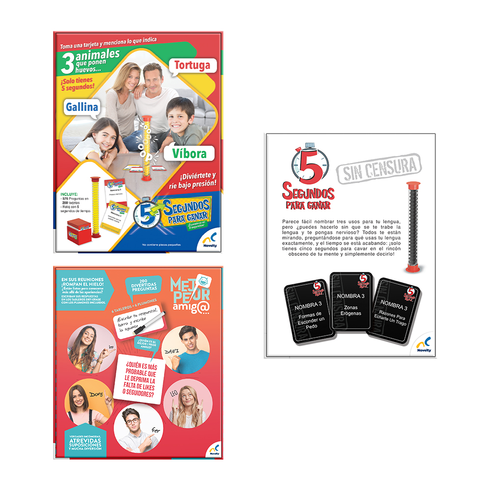 Foto 4 pulgar | Kit Juegos De Mesa Novelty