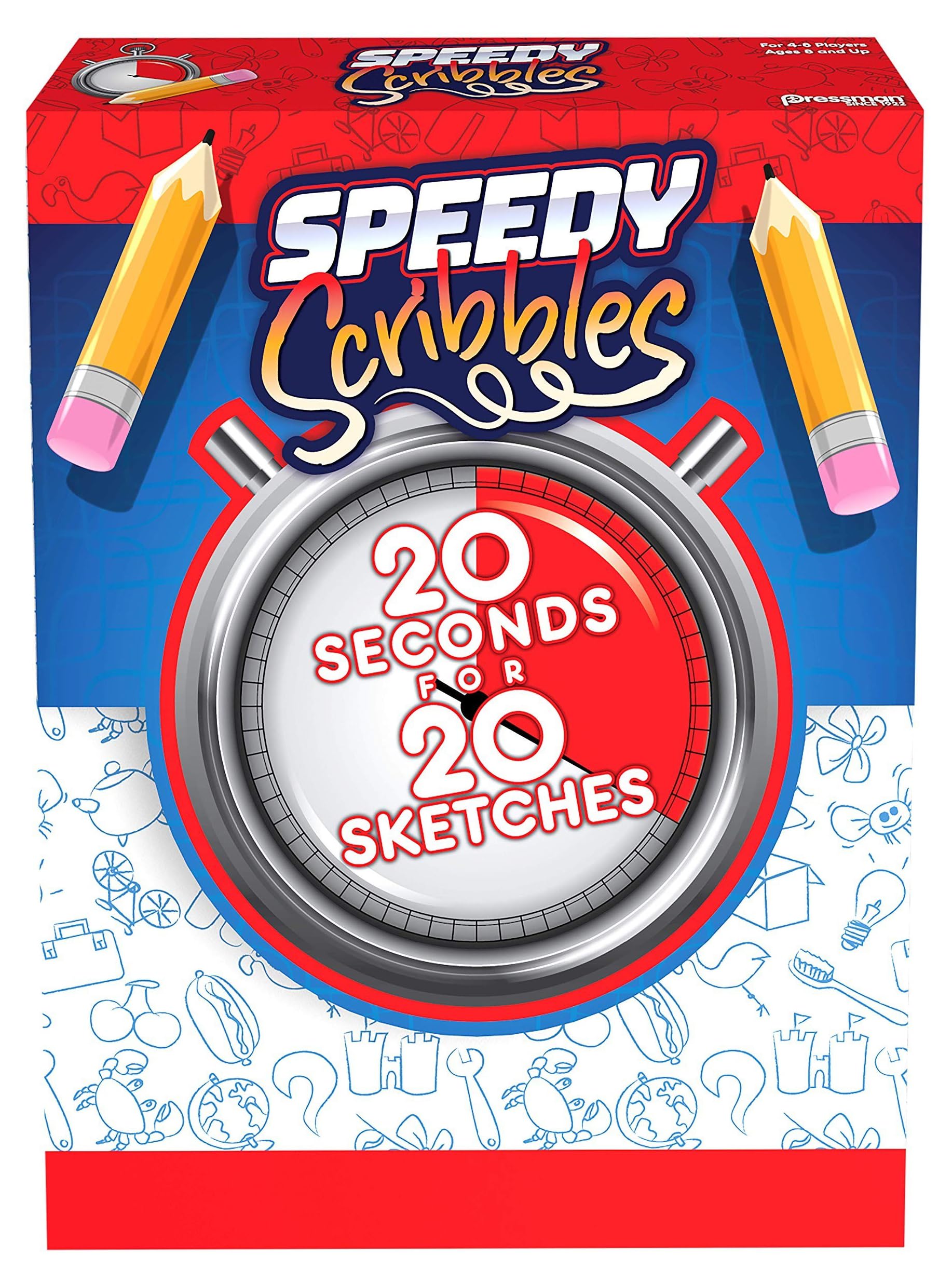 Foto 2 pulgar | Juego De Dibujo Pressman Speedy Scribbles 20 Segundos Para 4 A 8 Jugadores - Venta Internacional.