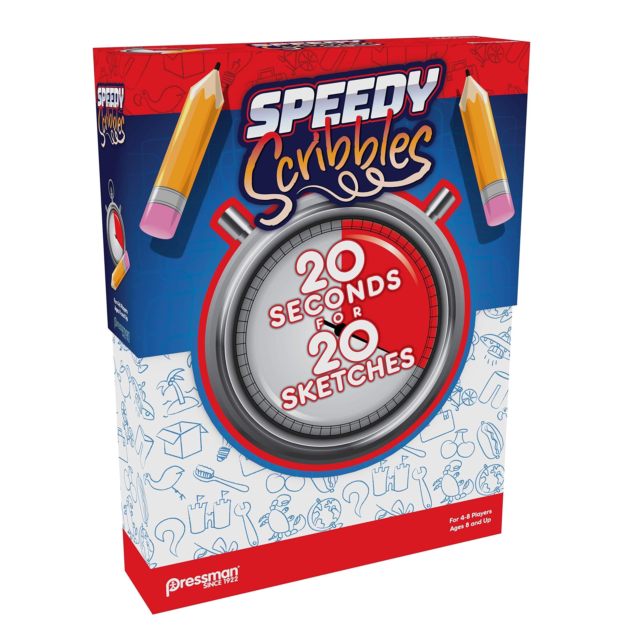 Foto 4 pulgar | Juego De Dibujo Pressman Speedy Scribbles 20 Segundos Para 4 A 8 Jugadores - Venta Internacional.