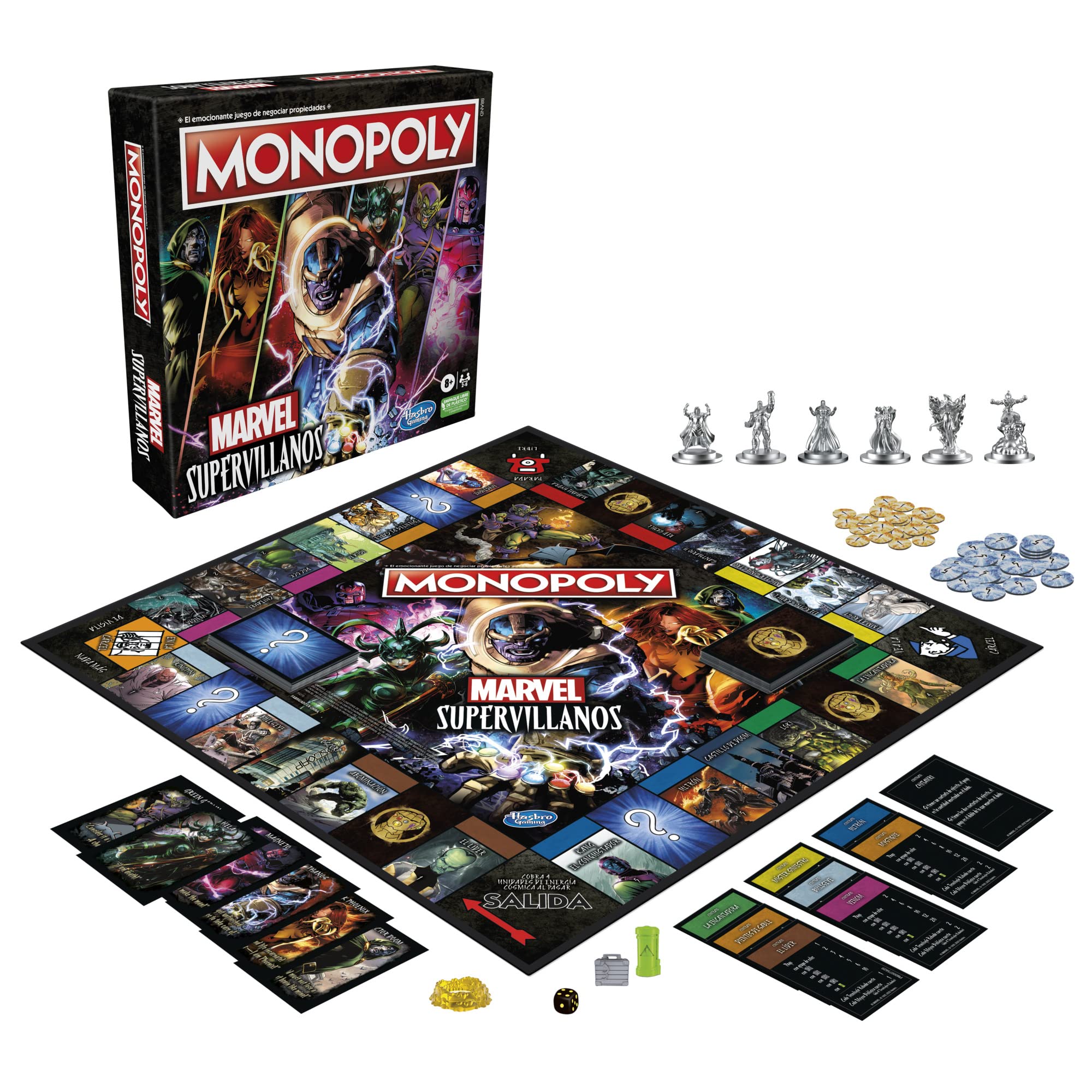Foto 4 pulgar | Juego De Mesa Monopoly Marvel Super Villains Edition - Venta Internacional.