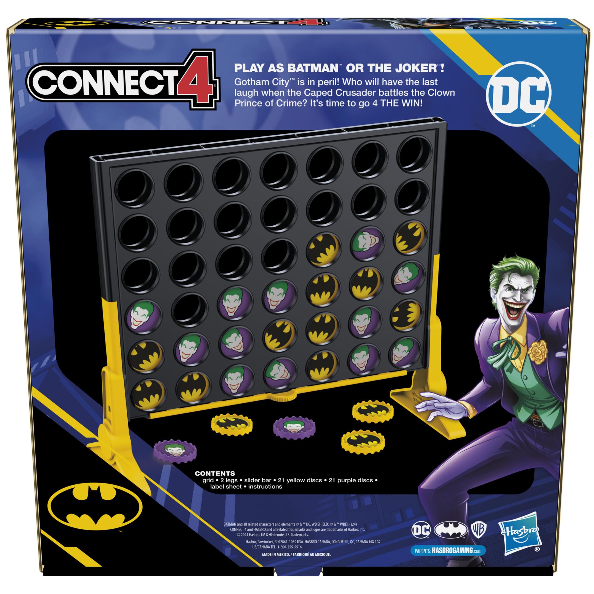 Foto 2 | Juego De Mesa Hasbro Gaming Connect 4 Batman | Más De 6 Años - Venta Internacional.
