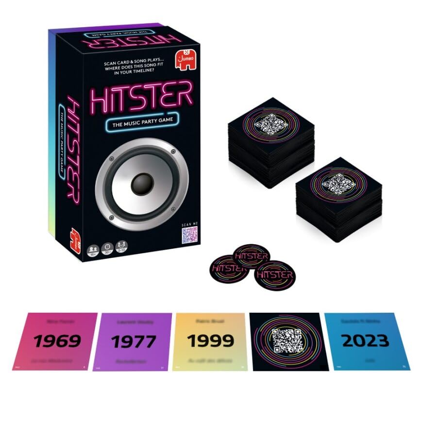 Foto 4 pulgar | Juego De Mesa Jumbo Hitster Music Party Para 2 A 10 Jugadores, 300 Hits - Venta Internacional.
