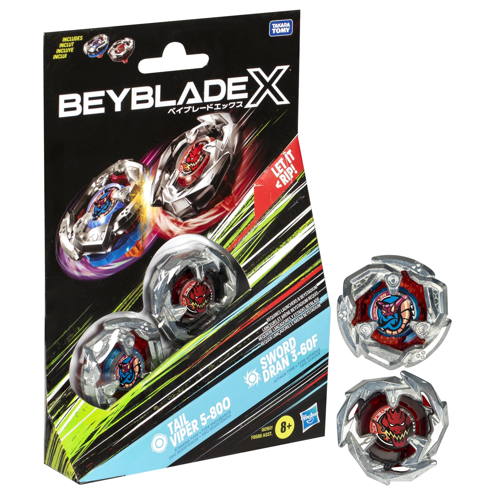 Set De Blusa De Combate Beyblade X Tail Viper 5-80o Y Sword Dran 3-60f - Venta Internacional.