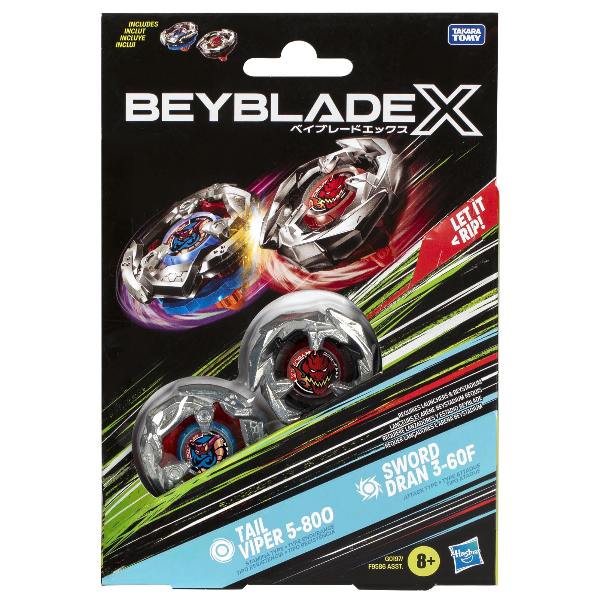 Foto 3 | Set De Blusa De Combate Beyblade X Tail Viper 5-80o Y Sword Dran 3-60f - Venta Internacional.